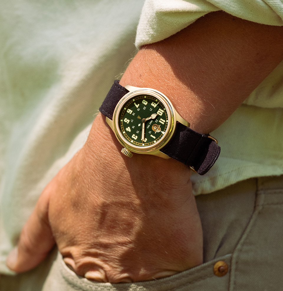 VERO Smokey Bear 80th Edition Forest Green Watch Satin and Polished Finishes
