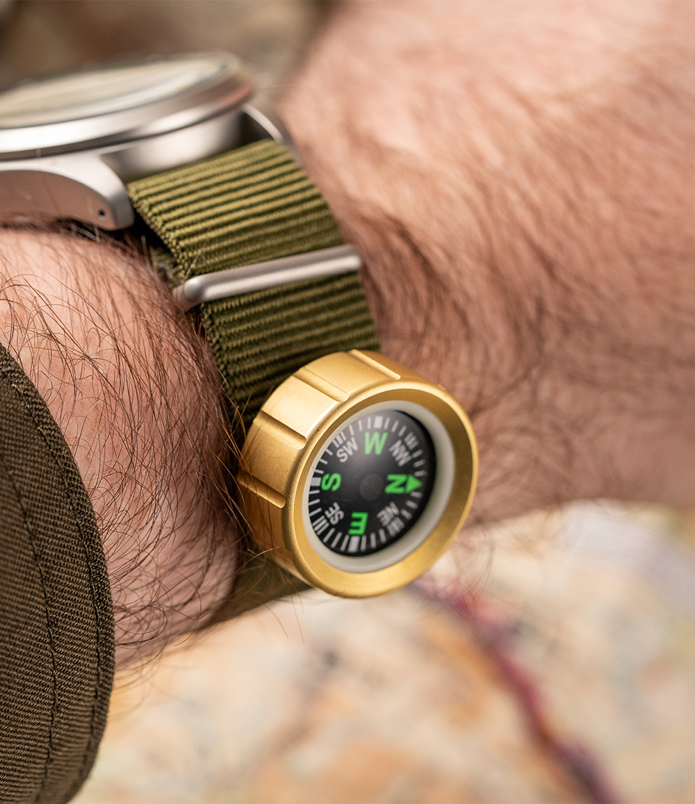 Brass-Trail Wrist Compass by Maratac®