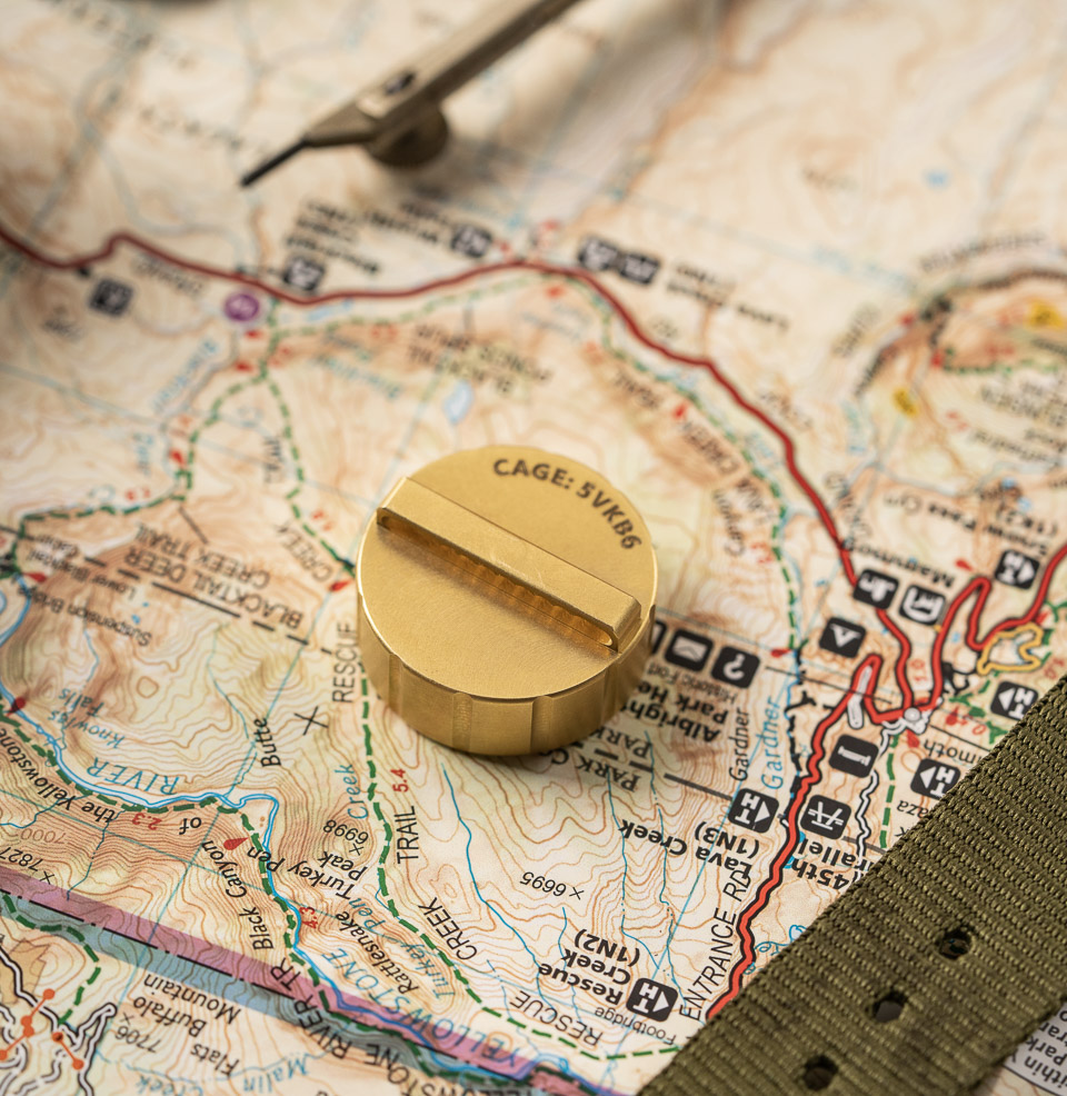 Brass-Trail Wrist Compass by Maratac® Pass though for straps