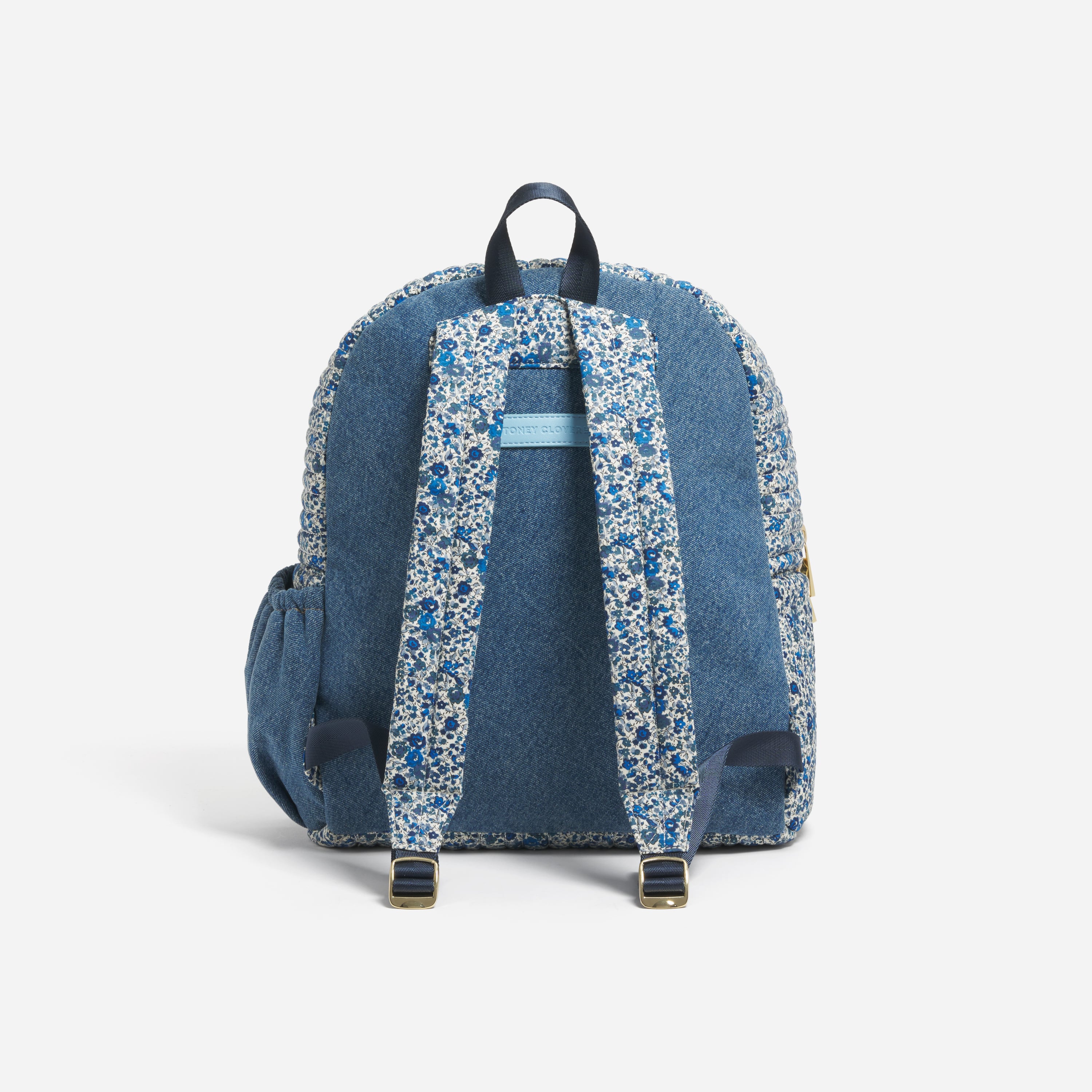Backpack with Water Bottle Holder Made with Liberty Fabric