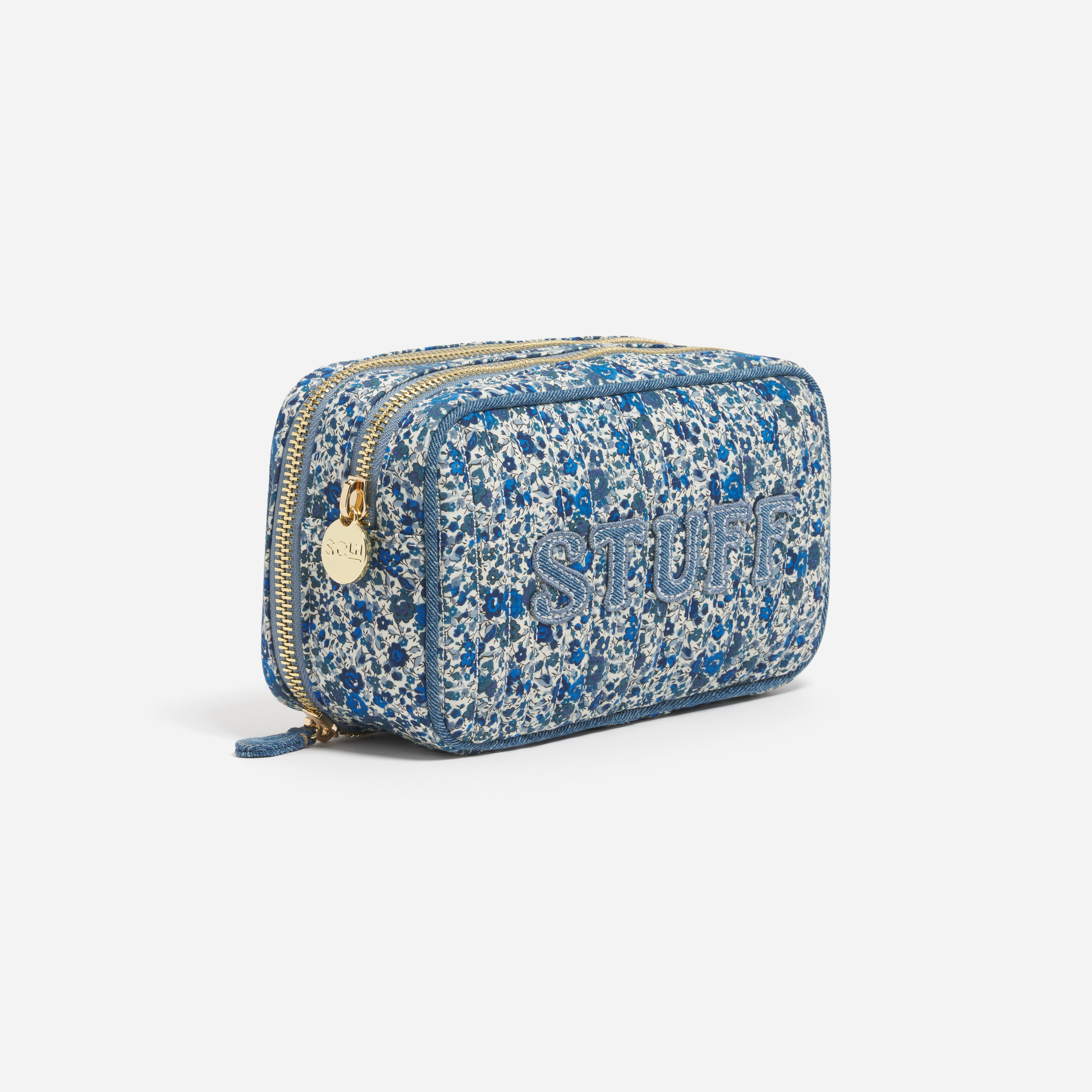 Double Zip Pouch Made with Liberty Fabric