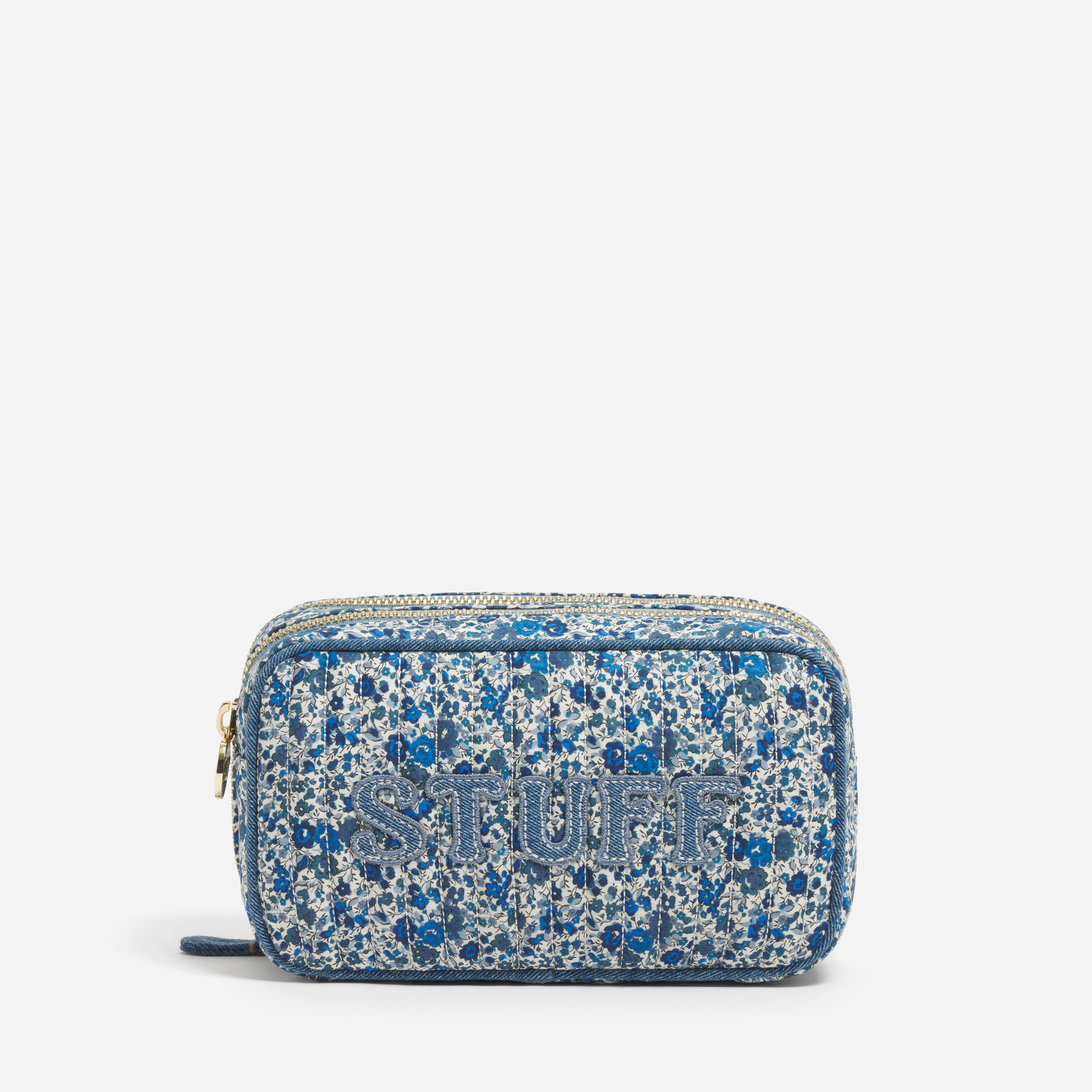 Double Zip Pouch Made with Liberty Fabric