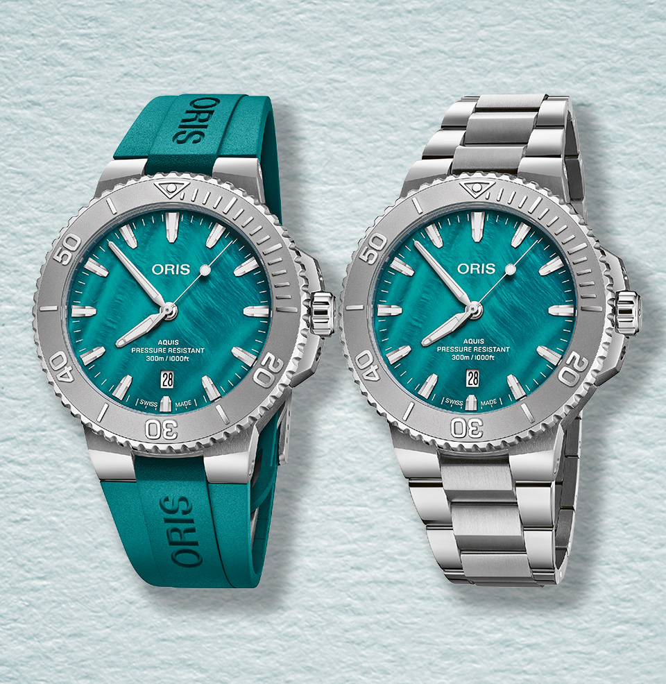 Aquis Date New York Harbor Limited Edition II Two straps included