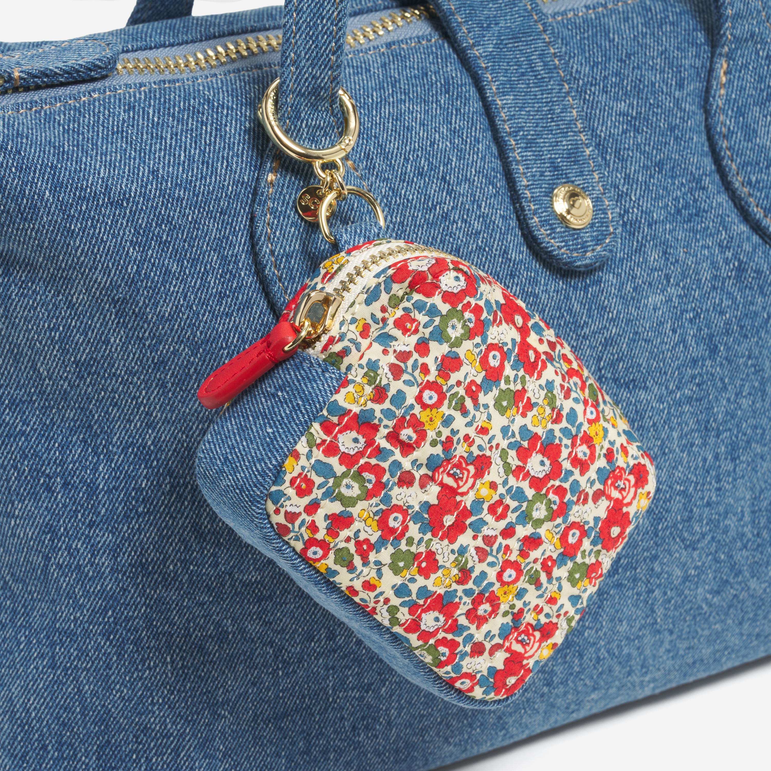Pouch Bag Charm Made with Liberty Fabric