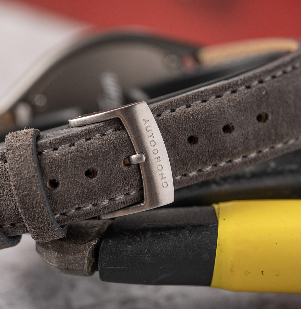 Racing Team Chronograph Perforated Leather Strap