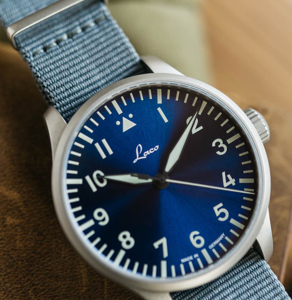 Augsburg Blaue Stunde 39mm Automatic | Blue Dial Type A Flieger Dial