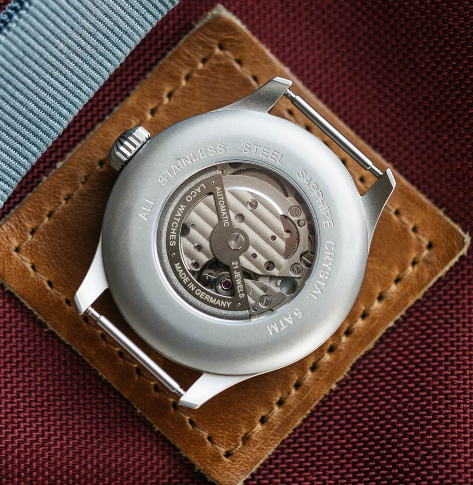 Aachen Blaue Stunde 42mm Automatic | Blue Dial Display case-back