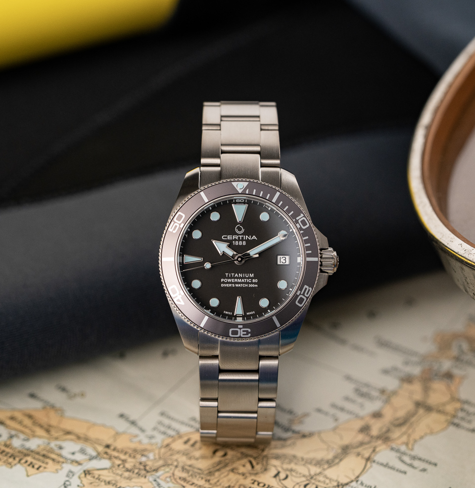 Certina DS Action Diver 38mm Powermatic 80 Grey Titanium Watch