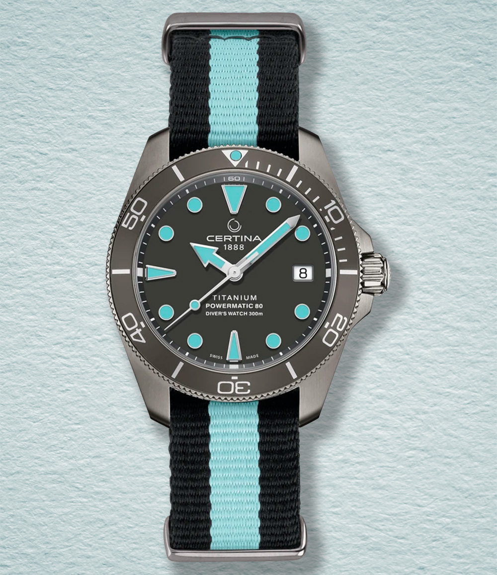 DS Action Diver 38mm Powermatic 80 Titanium / Nylon Strap