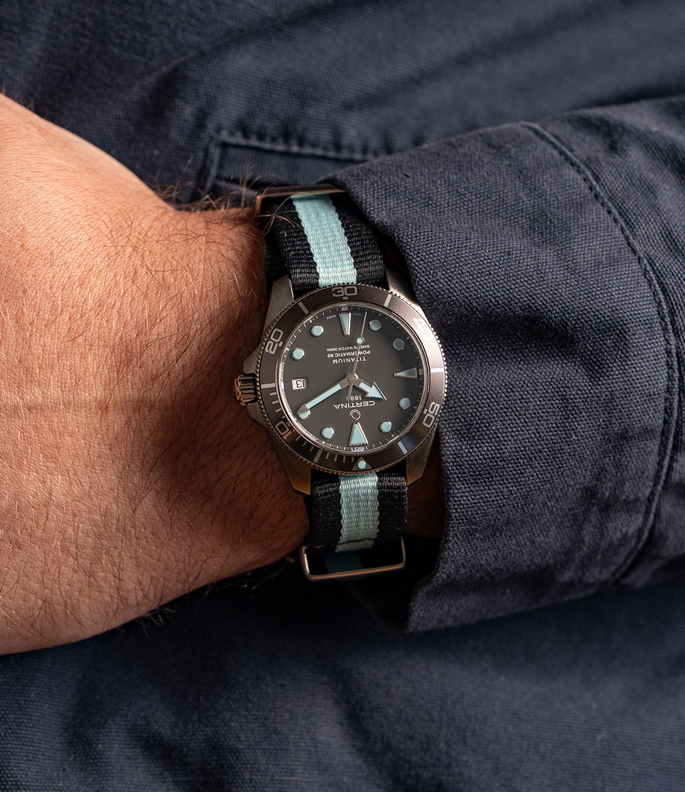 DS Action Diver 38mm Powermatic 80 Titanium / Nylon Strap