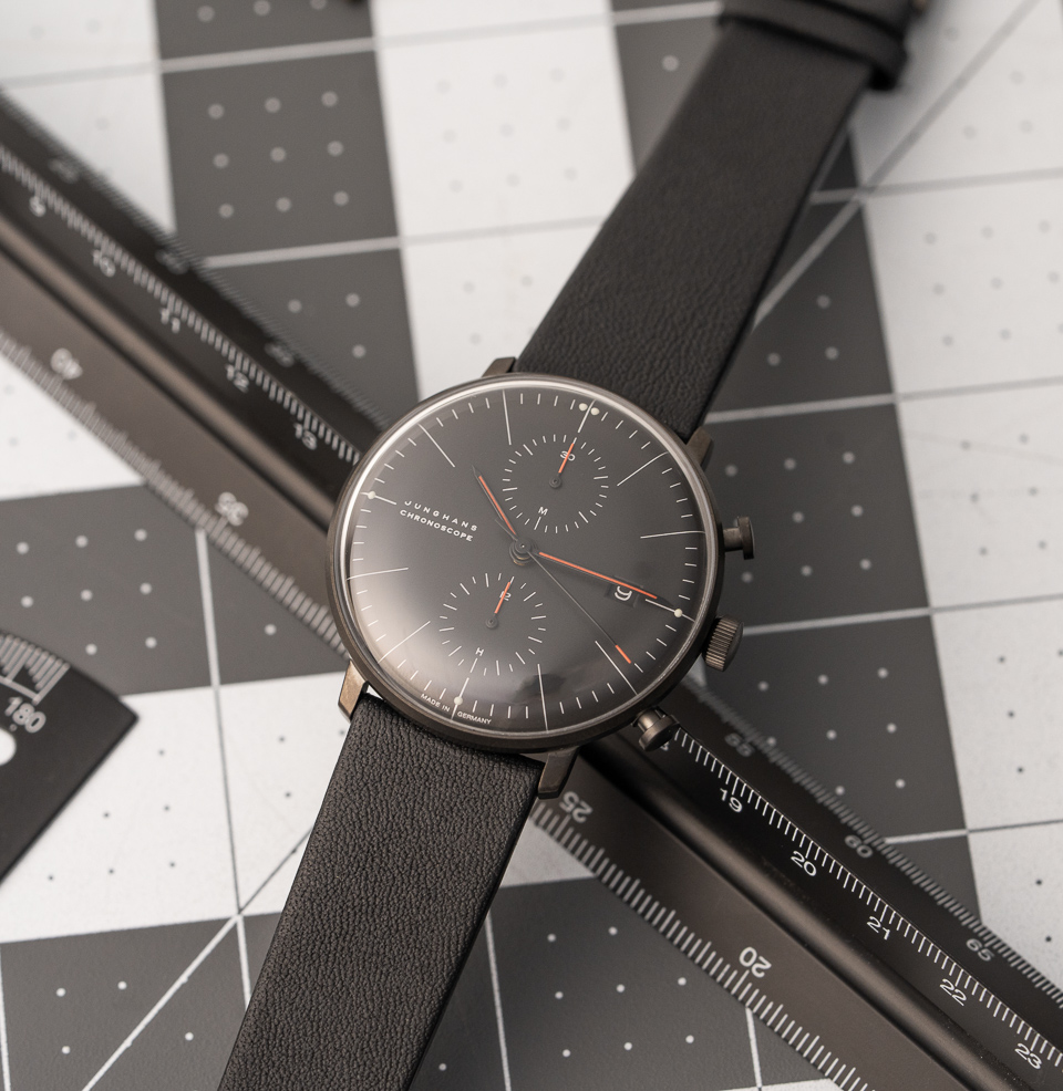 Max Bill Chronoscope Bauhaus Red dial with red accents