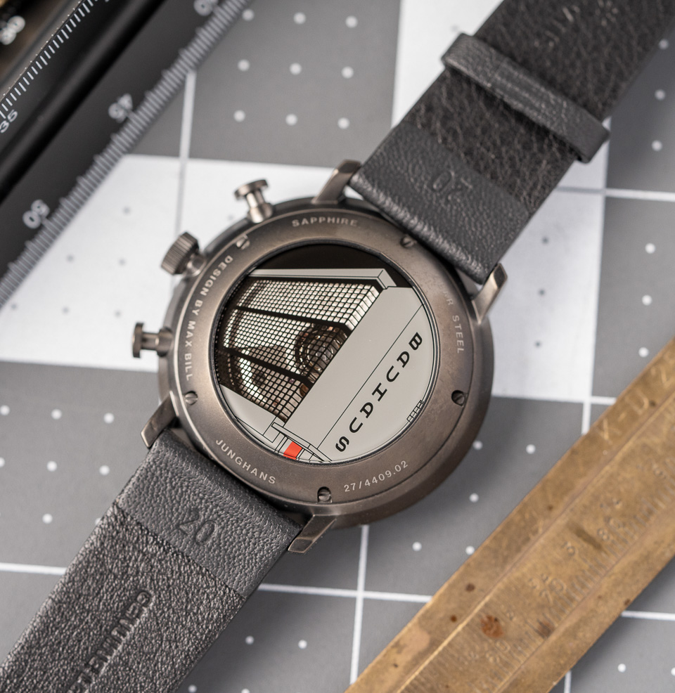 Max Bill Chronoscope Bauhaus J880.2 / Valjoux 7750 inside