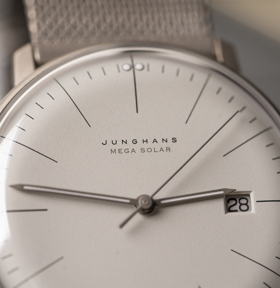 Max Bill MEGA Solar Titanium Muted Grey Dial