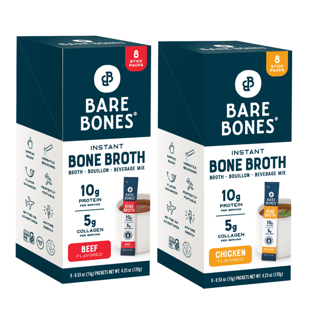 Bone Broth Instant Bone Broth | On-The-Go Bone Broth Packets – Bare Bones