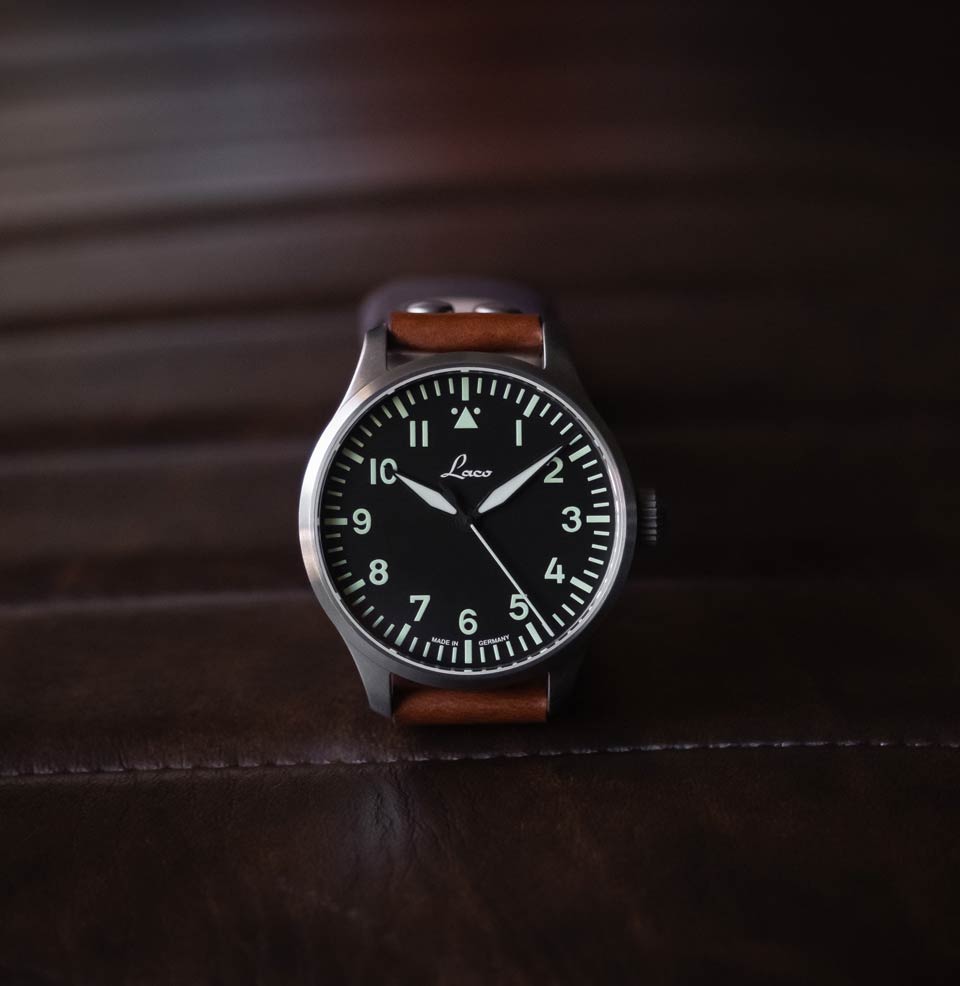 Augsburg 39mm Automatic | Black Dial Type A Flieger Dial