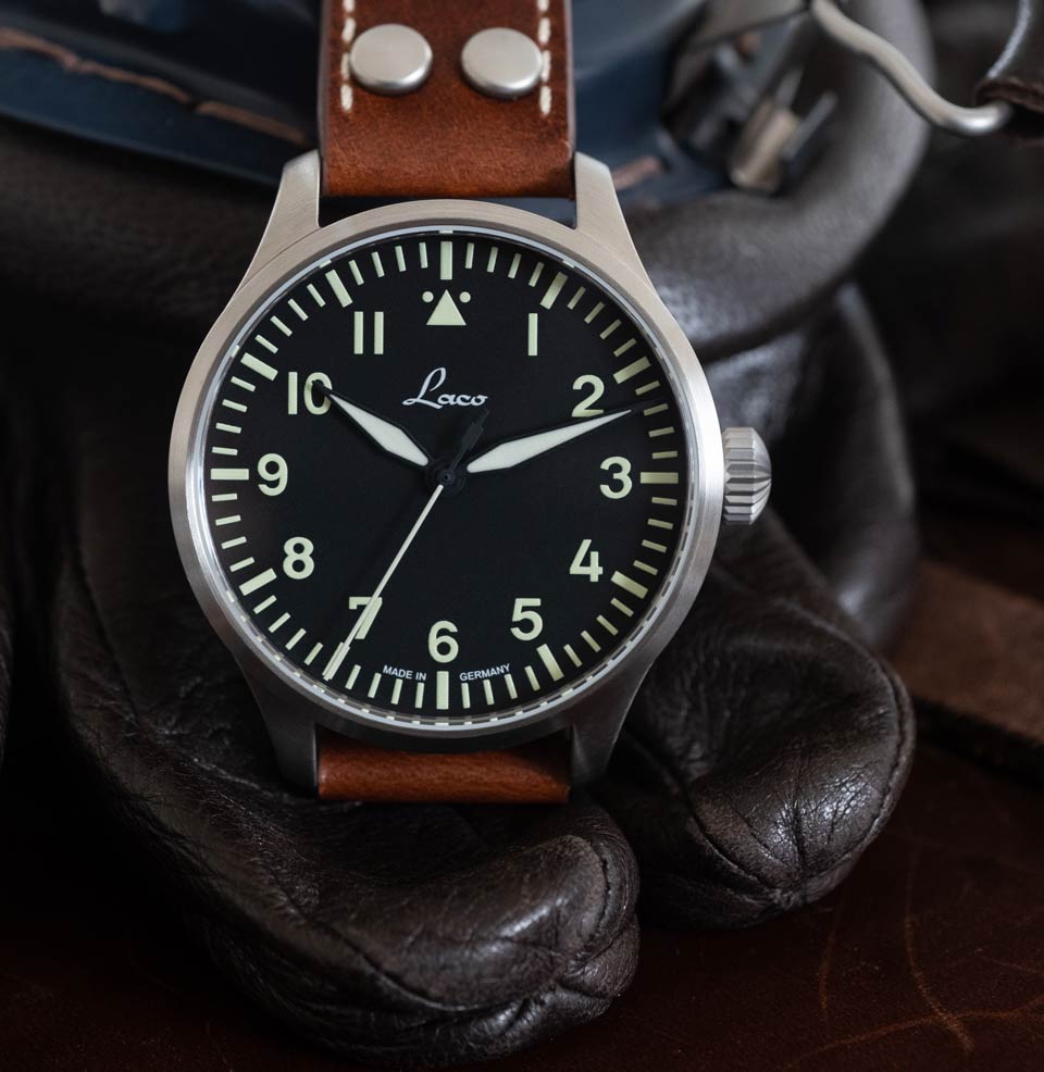 Augsburg 39mm Automatic | Black Dial Matte black with white markings