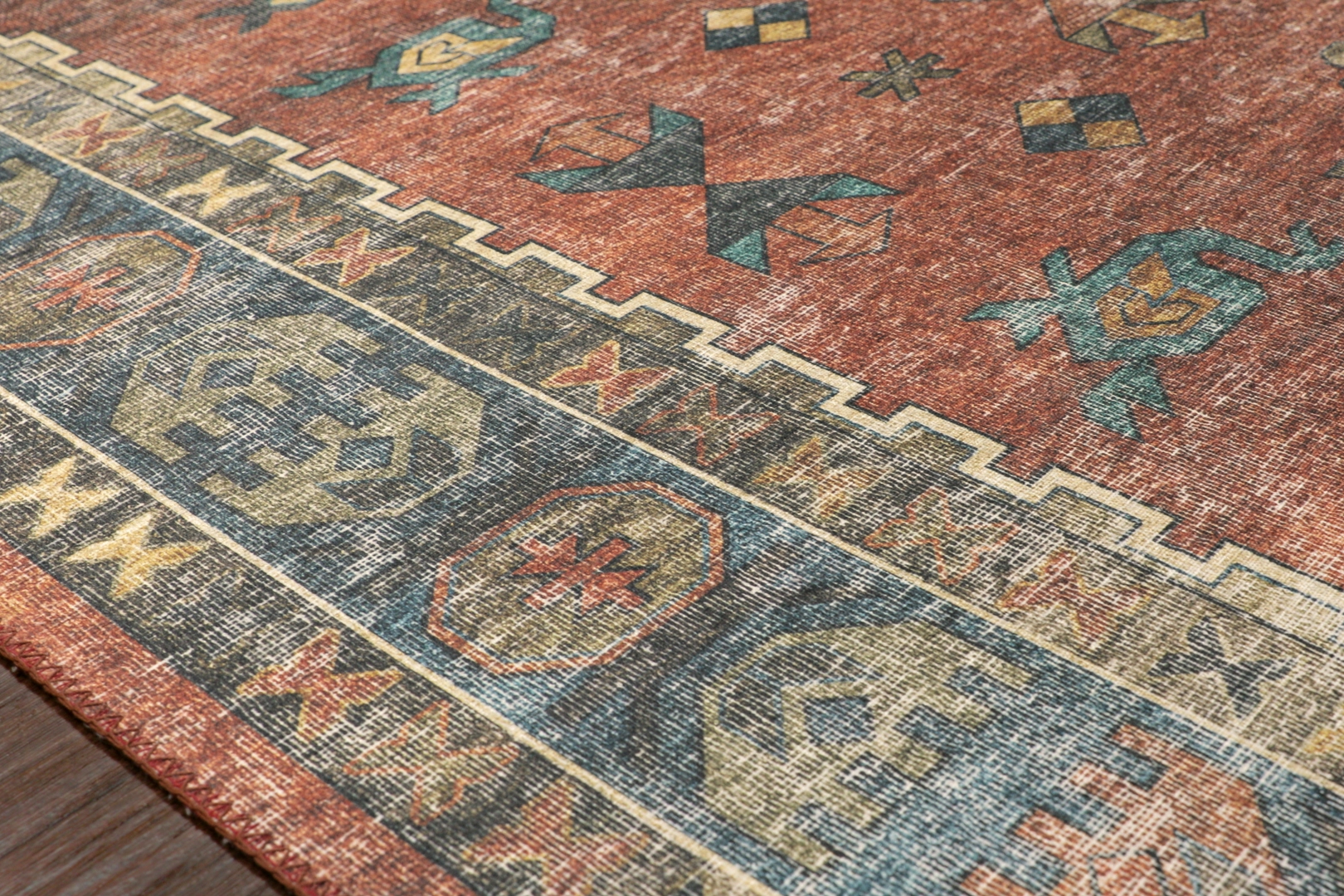 SKY11 RUST / BLUE & Loloi Rugs