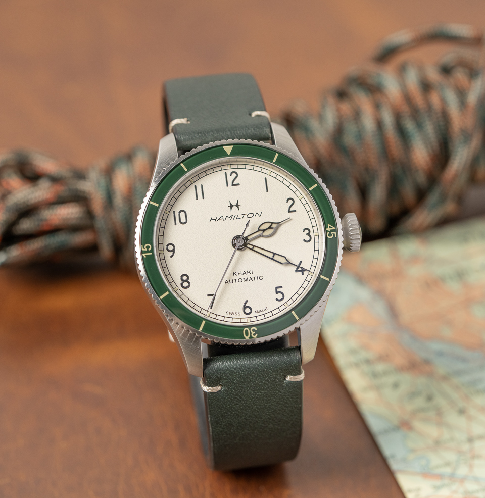 Khaki Aviation Pilot Pioneer 38mm Originally Built for Pilots