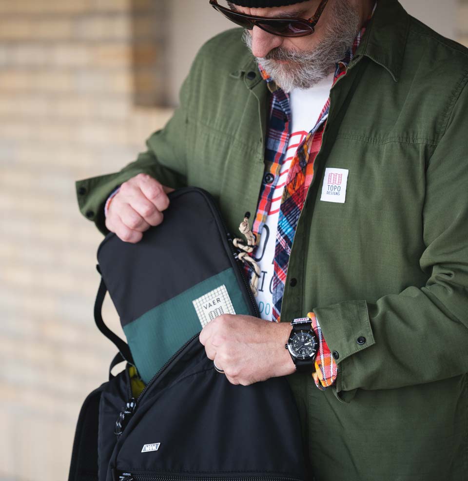 Vaer x Topo Designs x Worn & Wound Solar Hiker Preorder Adventure Companions