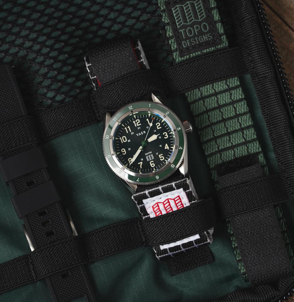 Vaer x Topo Designs x Worn & Wound Solar Hiker Preorder Three Straps Included