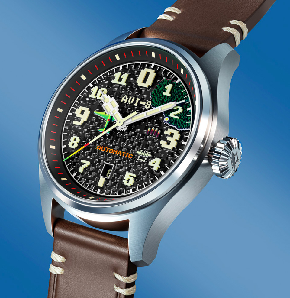 AVI-8 Clowes Automatic Capcom® 1942 Pixel Limited Edition Watches