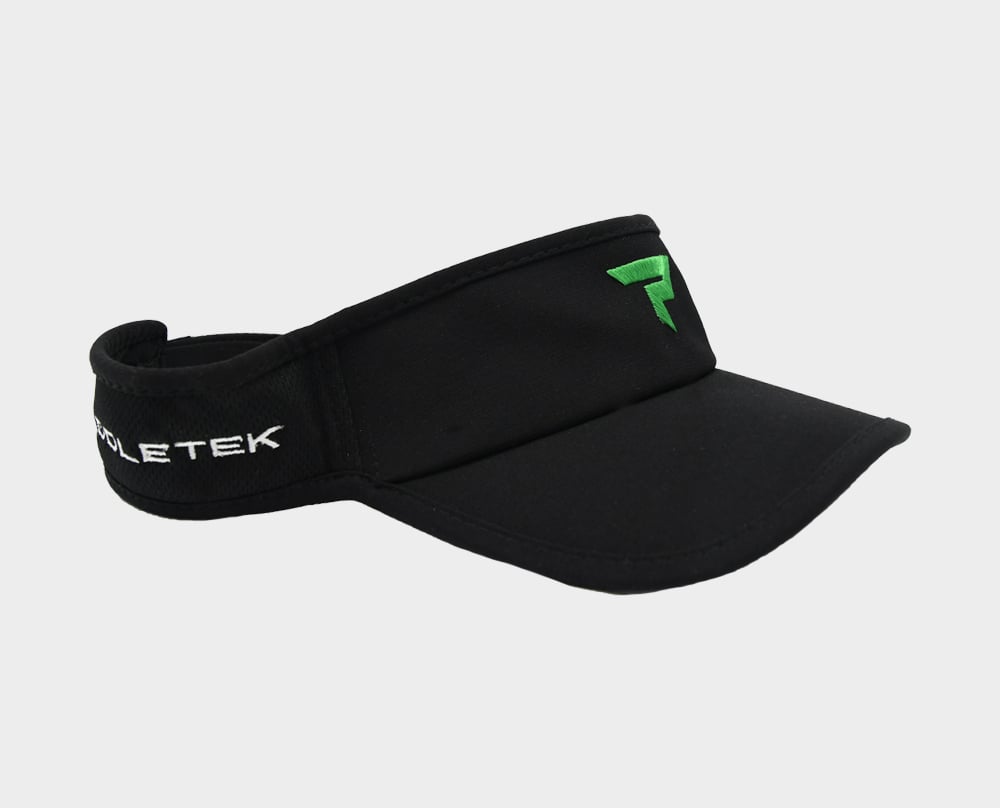 Performance Icon Visor - Black and Green - Side View