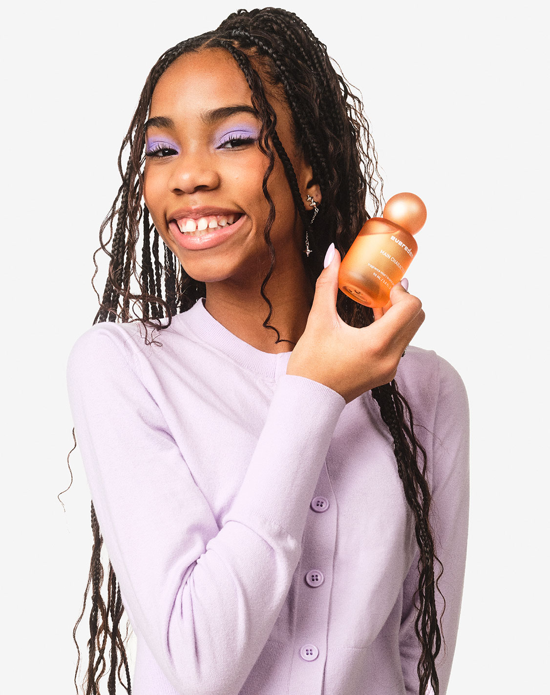 Model with Main Character Hair & Body Fragrance Mist.