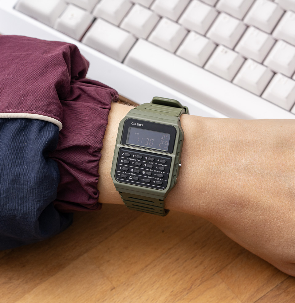 Casio Data Bank CA‑53 Series Calculator Digital Watch Rectangular Resin Case