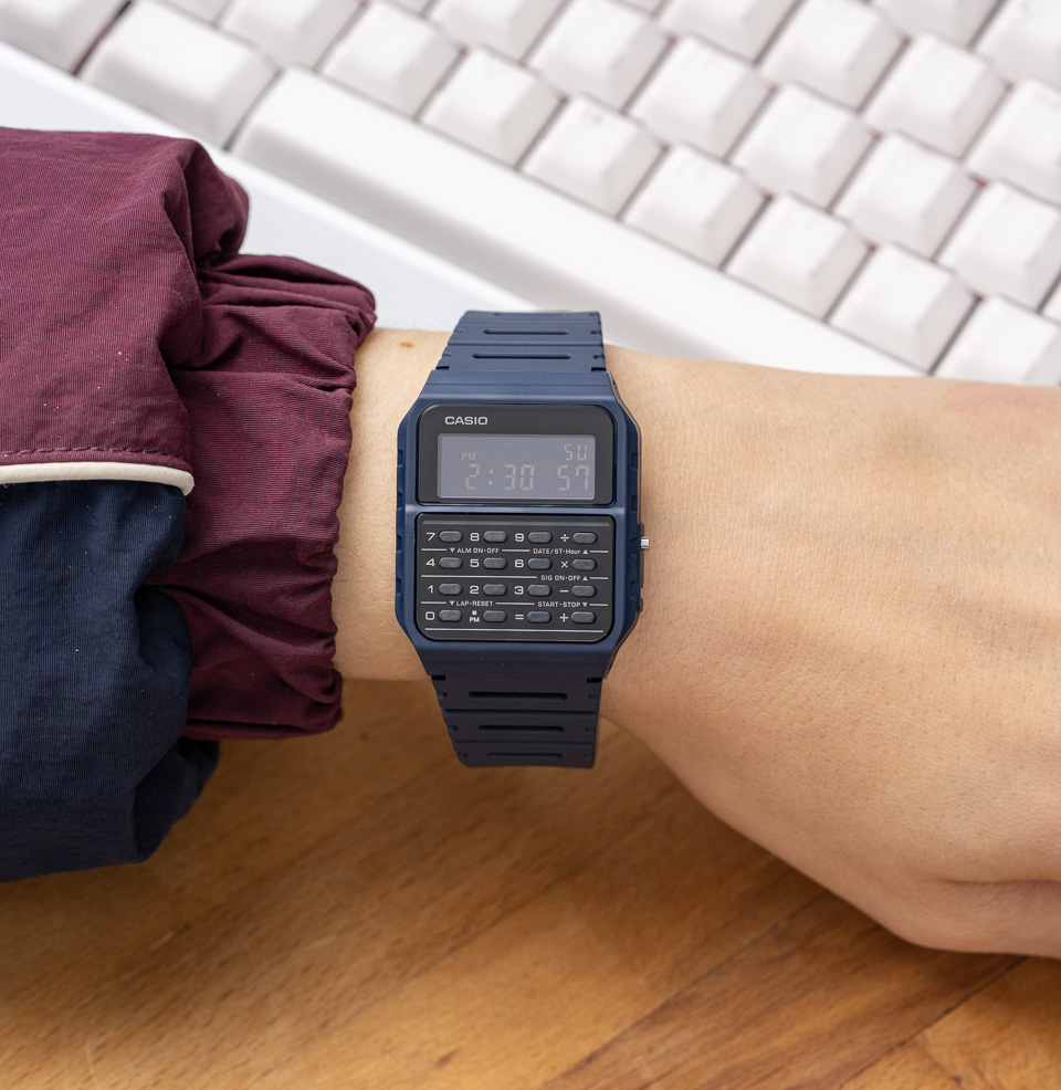 Casio Data Bank CA‑53 Series Calculator Digital Watch Rectangular Resin Case