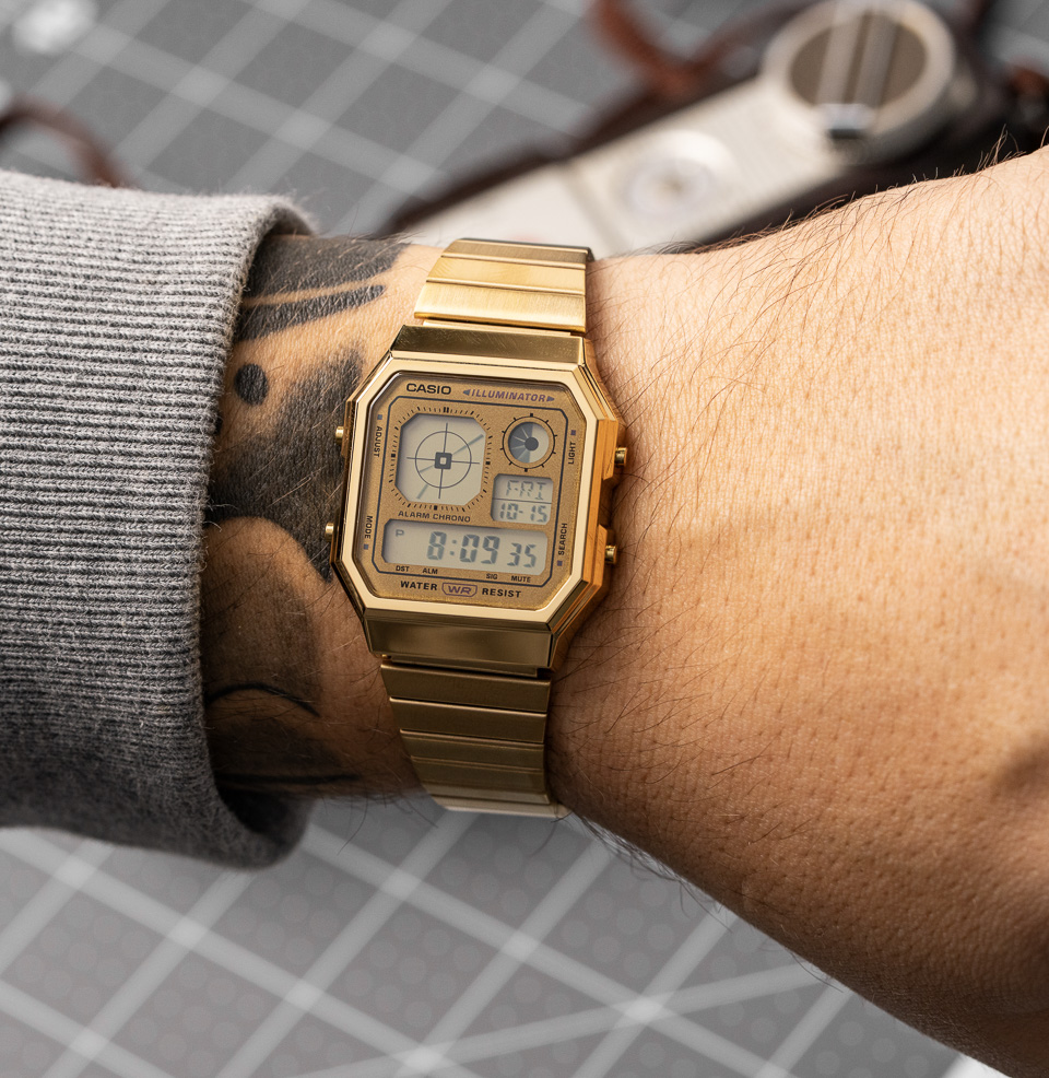 A130WE Series 33.9mm Stainless Steel Gold-Tone Case