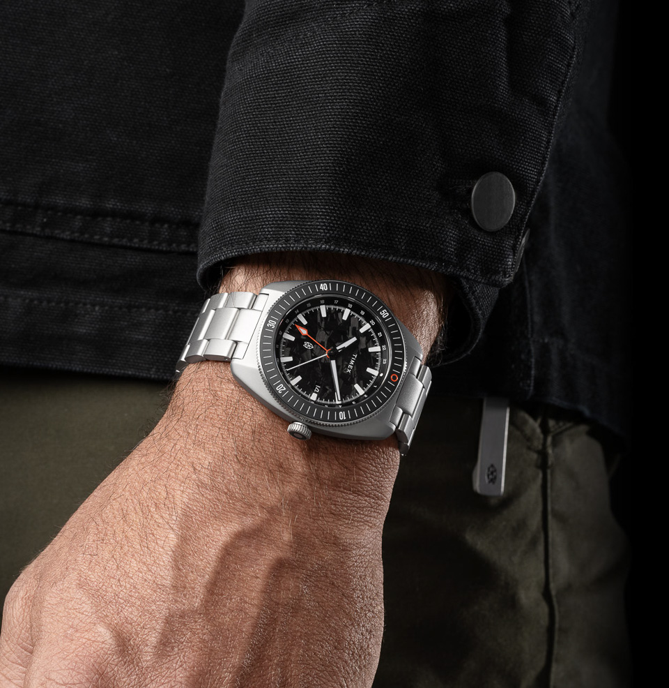 Timex x The James Brand Automatic GMT 41mm 41mm Stainless Steel Case