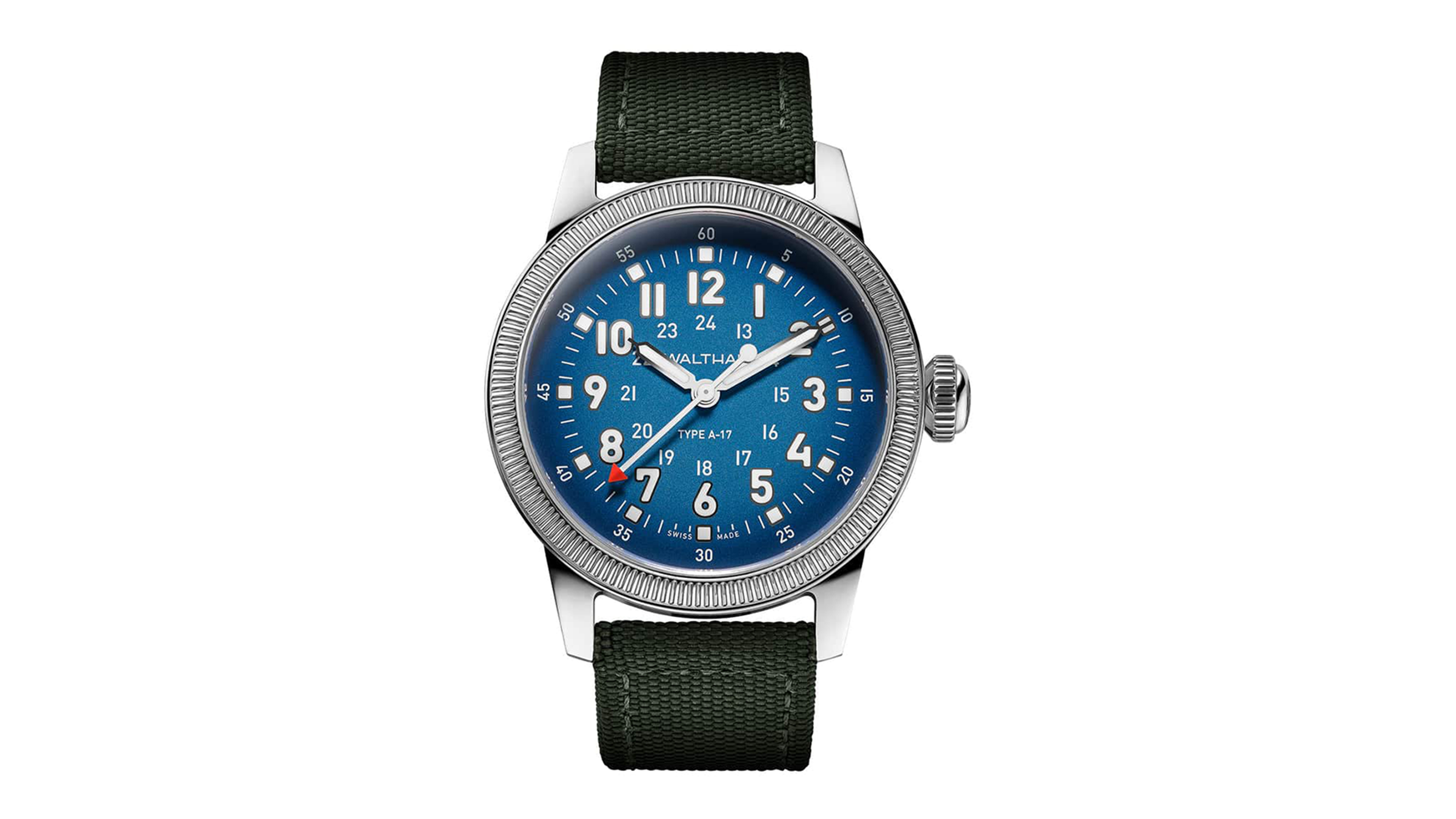 A17 Pilot on green Cordura® | Blue Dial – Windup Watch Shop