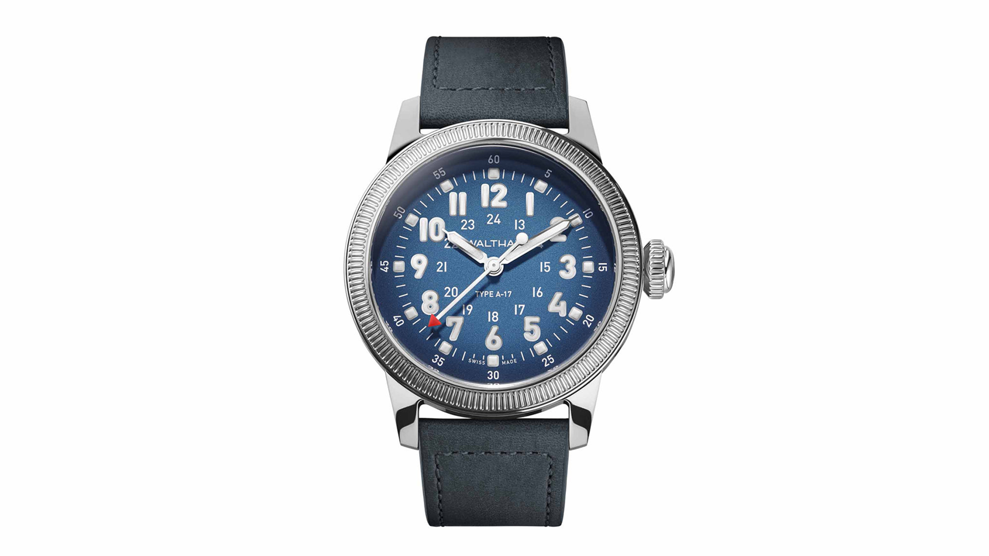 A17 Pilot NATO blue leather | Blue Dial – Windup Watch Shop