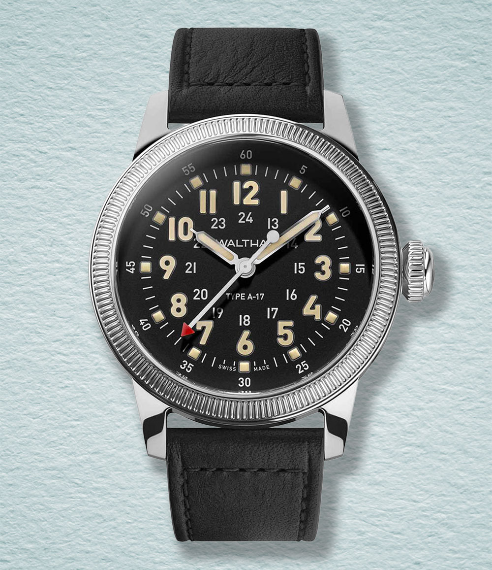 A17 Pilot Patina dial on leather | Black Dial