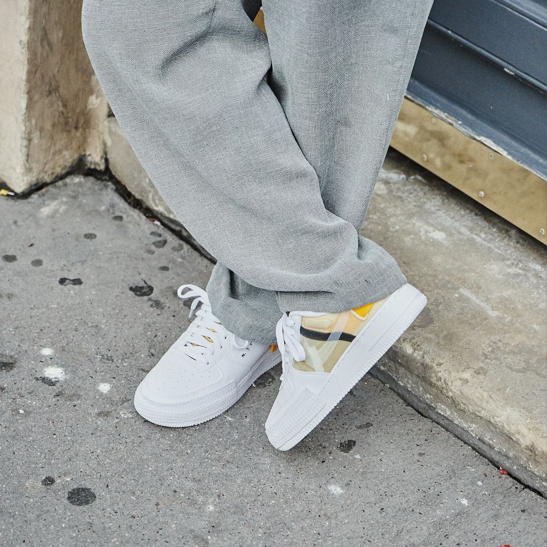 air force 1 drop type white gold yellow
