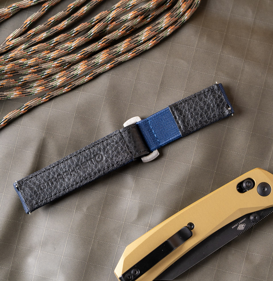 Hook and Loop Elastic Quick Release Watch Straps Nylon Webbing with Elastic Stretch
