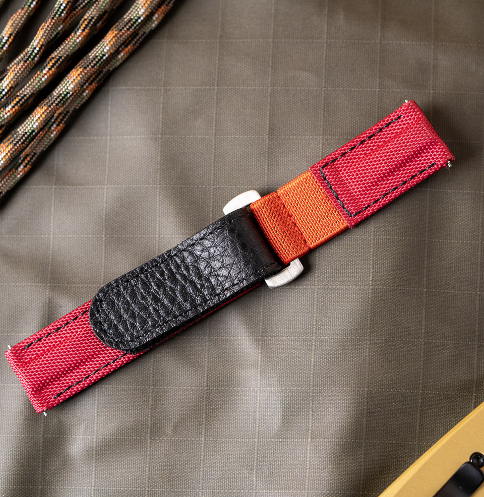 Hook and Loop Elastic Quick Release Watch Straps Nylon Webbing with Elastic Stretch