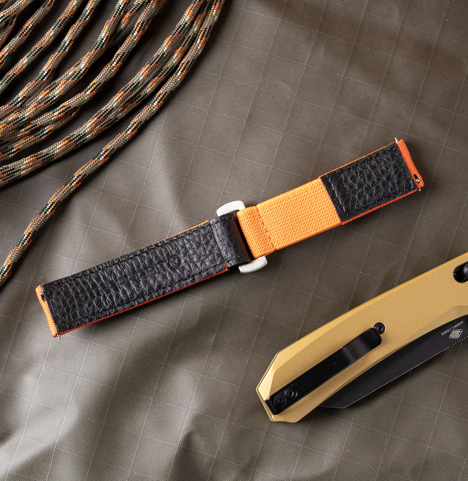 Hook and Loop Elastic Quick Release Watch Straps Nylon Webbing with Elastic Stretch
