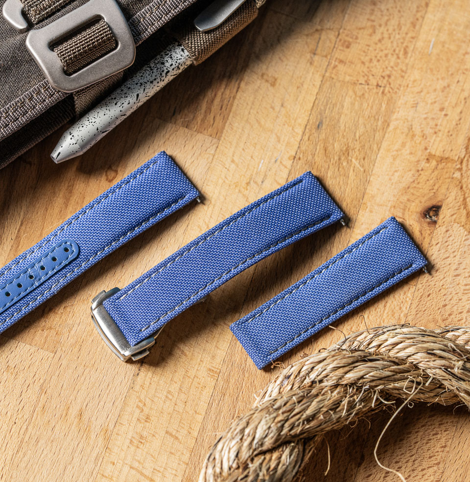 Deployant Sailcloth Quick Release Watch Straps Three pieces