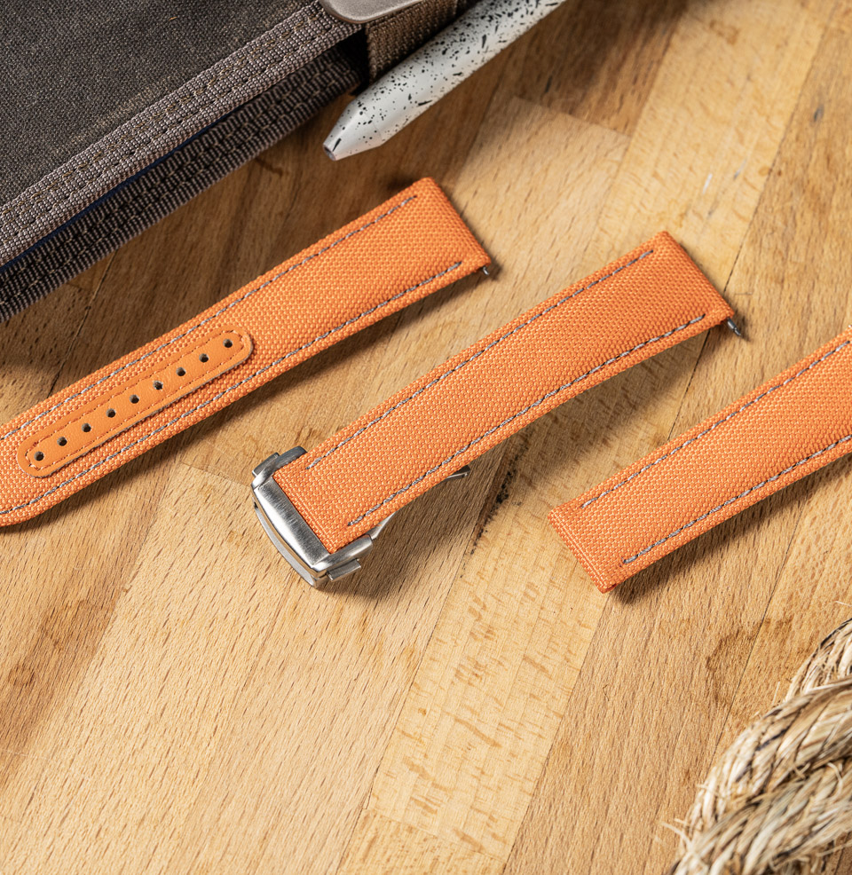 Deployant Sailcloth Quick Release Watch Straps Three pieces