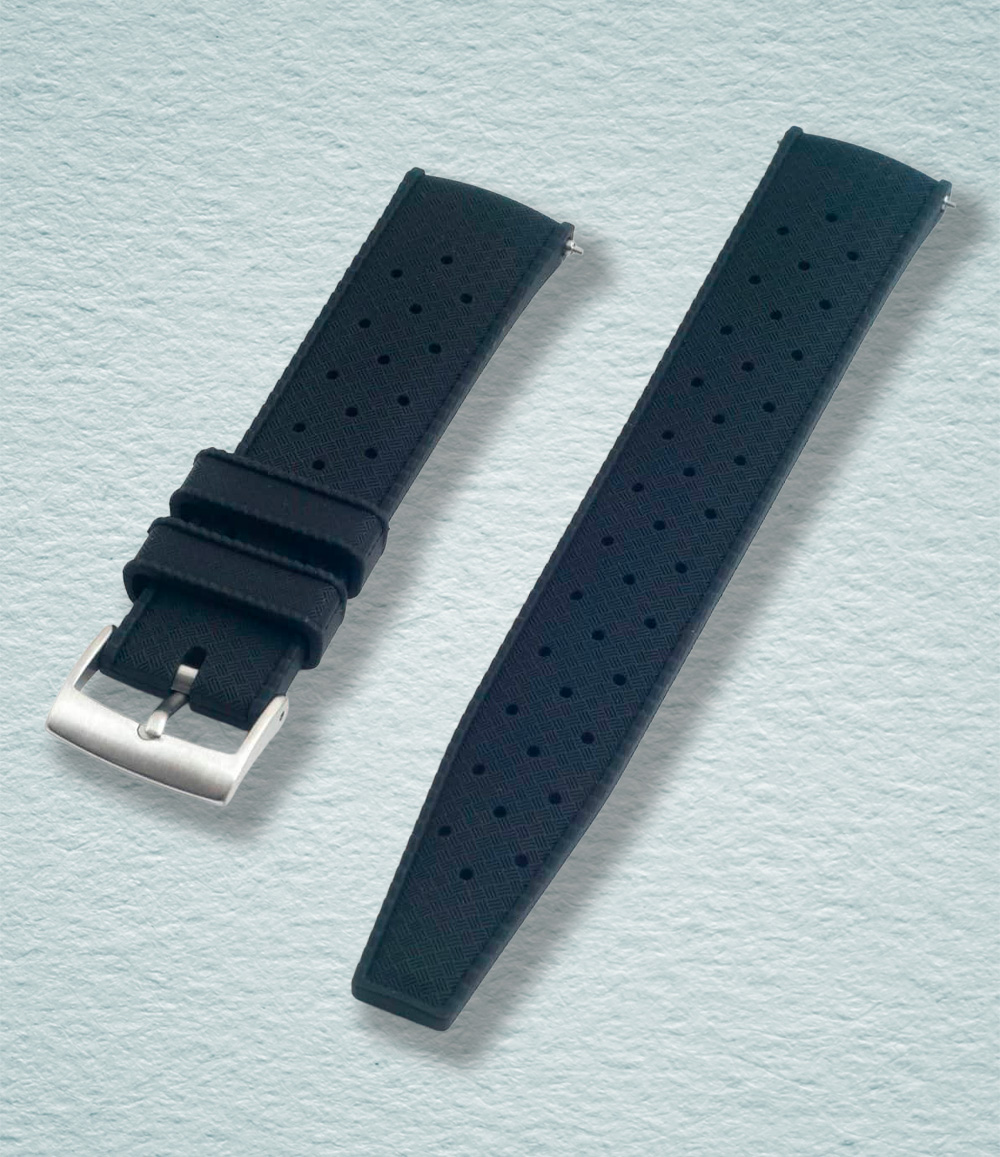 Tropical Retro Style FKM Rubber Quick Release Watch Straps