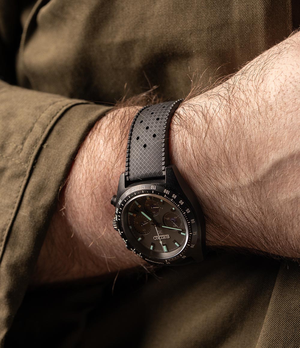 Tropical Retro Style FKM Rubber Quick Release Watch Straps