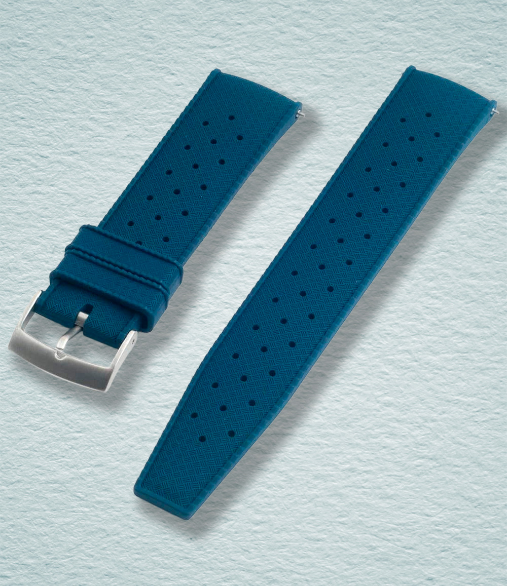 Tropical Retro Style FKM Rubber Quick Release Watch Straps