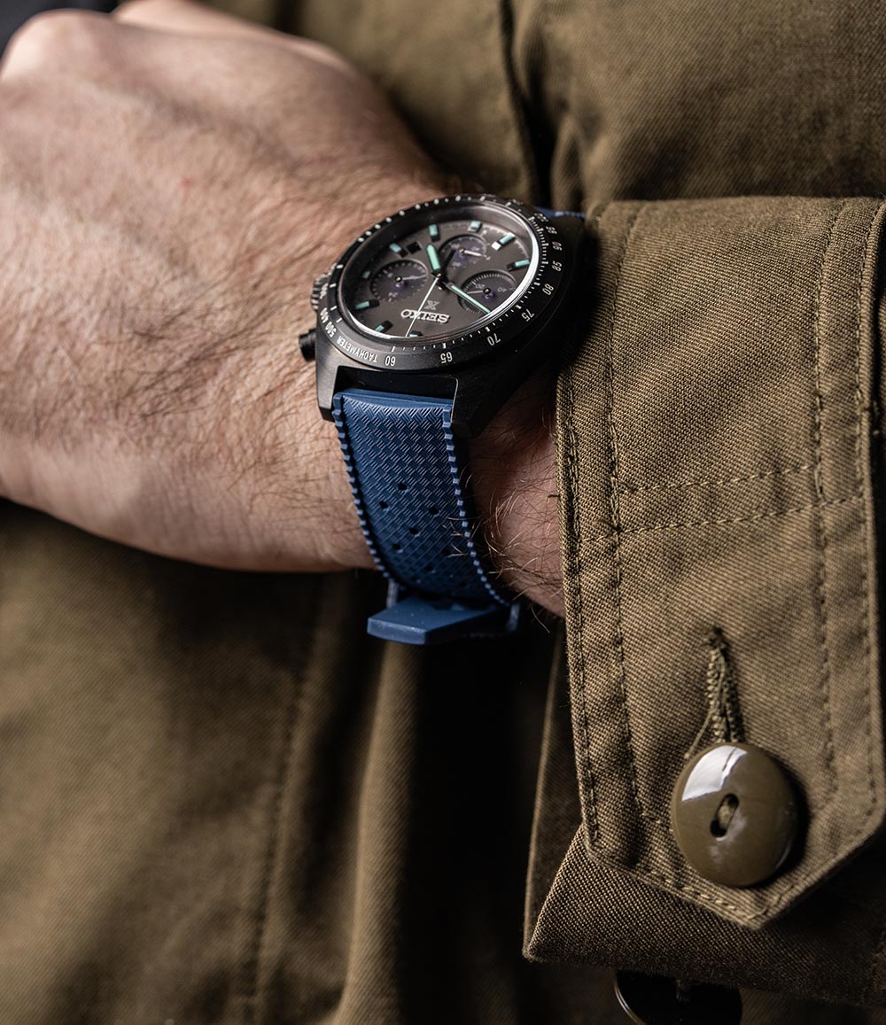 Tropical Retro Style FKM Rubber Quick Release Watch Straps