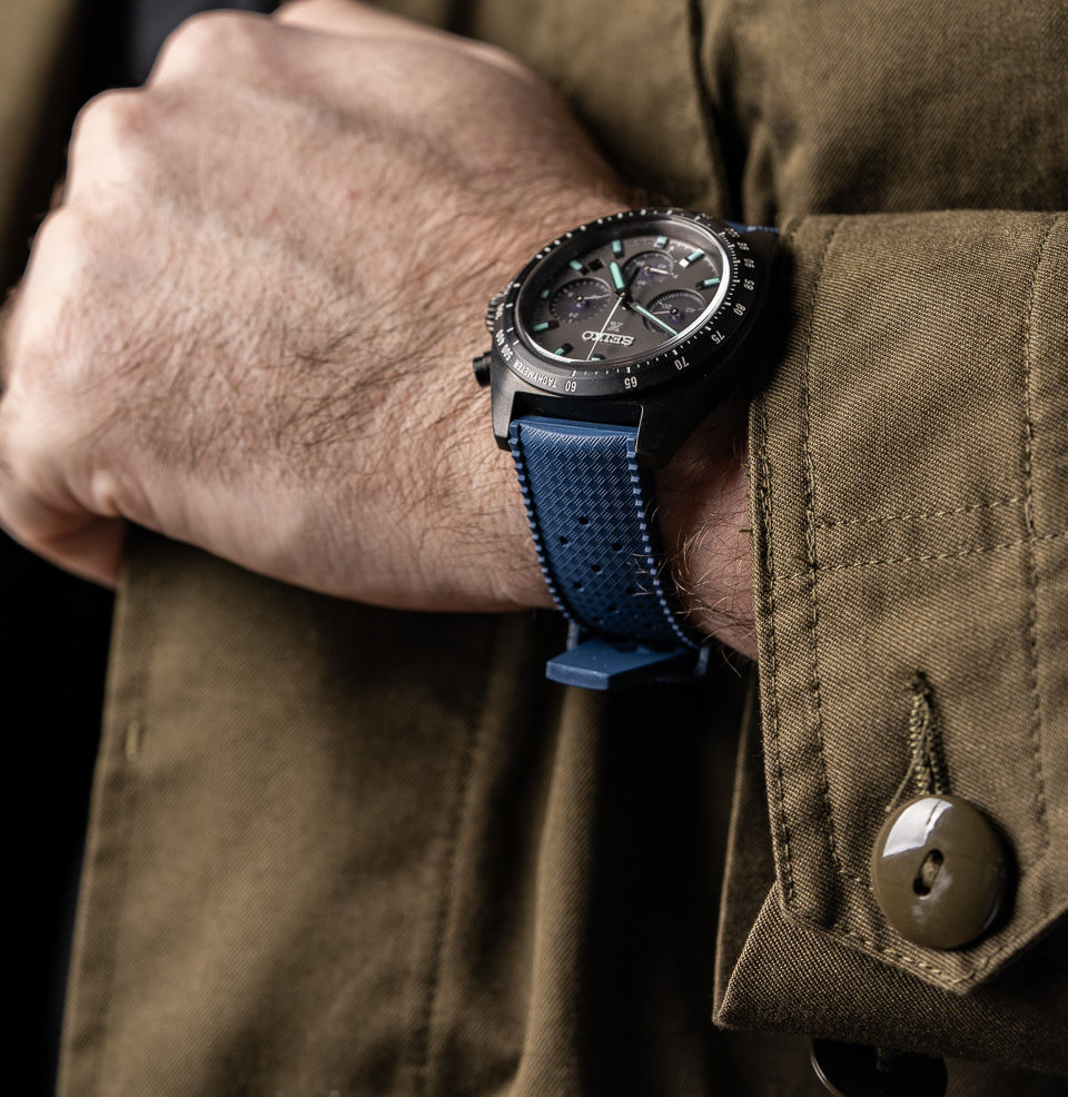 Tropical Retro Style FKM Rubber Quick Release Watch Straps Classic diamond-weave 