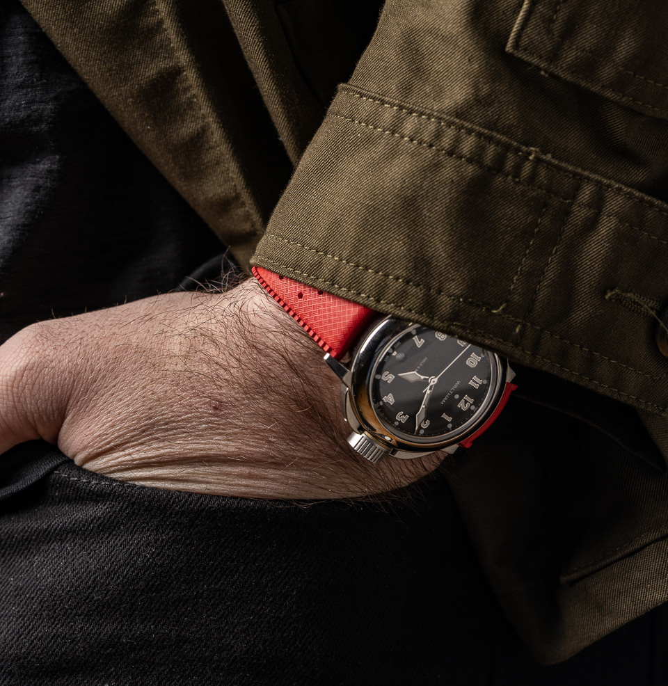 Tropical Retro Style FKM Rubber Quick Release Watch Straps Classic diamond-weave 