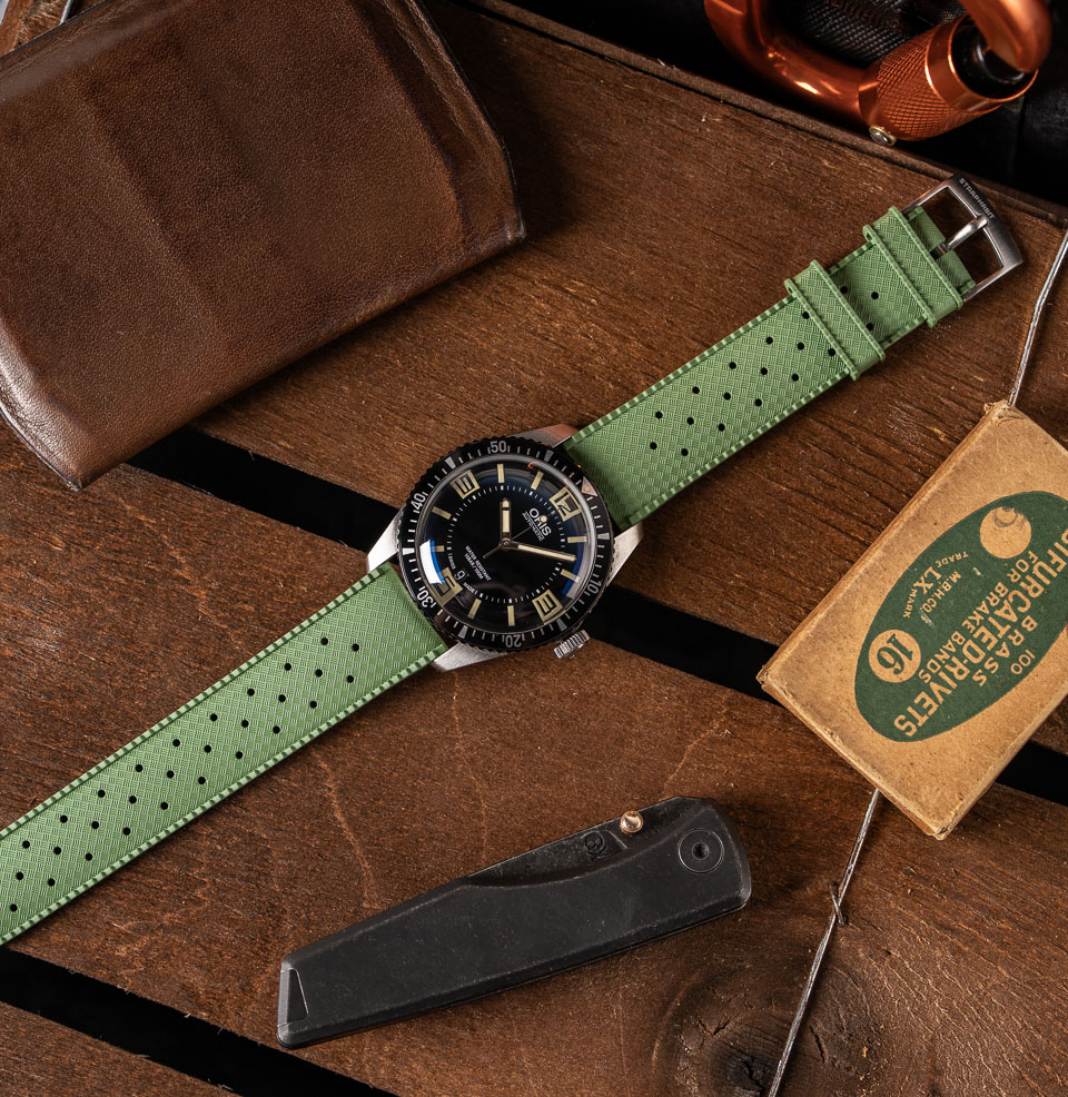 Tropical Retro Style FKM Rubber Quick Release Watch Straps FKM Rubber Strap