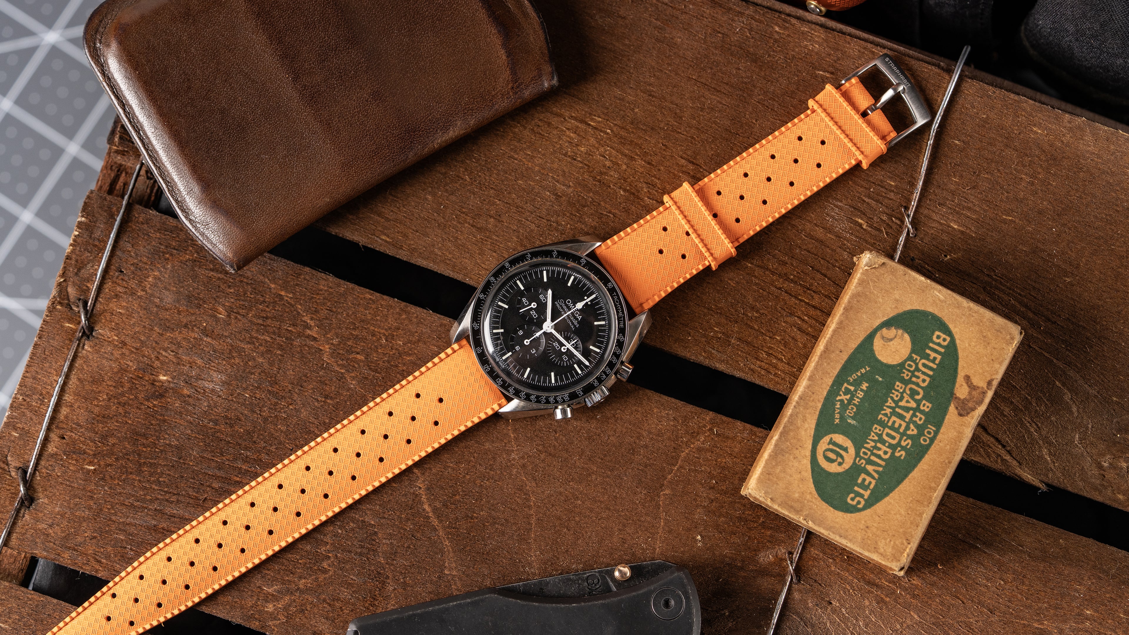 Tropical Retro Style FKM Rubber Quick Release Watch Straps