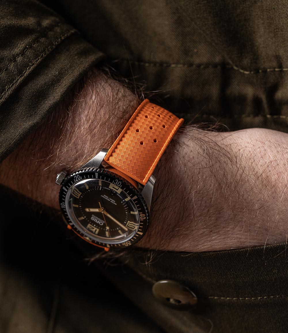 Tropical Retro Style FKM Rubber Quick Release Watch Straps