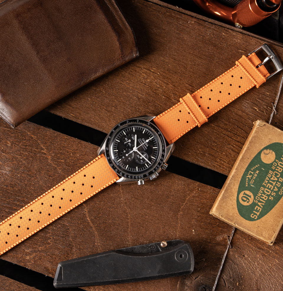 Tropical Retro Style FKM Rubber Quick Release Watch Straps FKM Rubber Strap